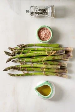 Bundle of green asparagus Stock Photos