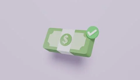Bundle of green banknotes dollar bill , Business profit, exchange Stock Illustration