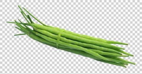 Bundle of green mustard beans Stock Photos