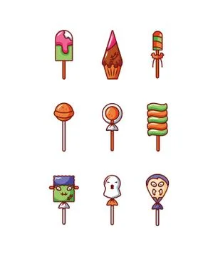 Bundle halloween with set icons イラスト素材