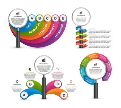 Bundle infographic elements. Vector design elements. Infographics for business Stock Illustration