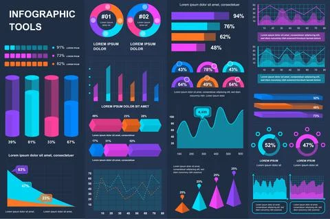 Bundle infographic UI, UX, KIT elements. 스톡 일러스트