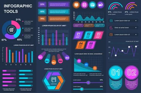 Bundle infographic UI, UX, KIT elements. 스톡 일러스트