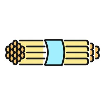 Bundle of logs with blue band vector icon Stock Illustration