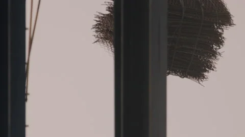 Bundle of Metal Lowered by Crane Stock Footage 224338763
