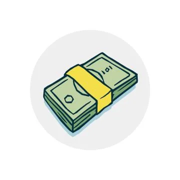 Bundle of money icon Ilustração Stock