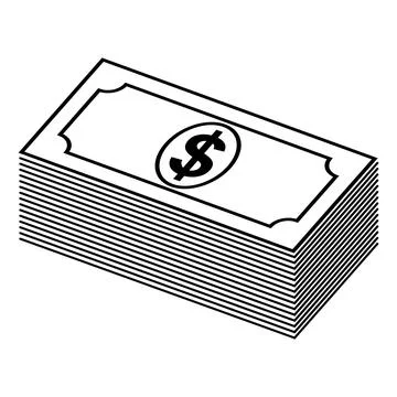 Bundle money packaging, stack dollar bills, lot money wealth Illustrazione stock