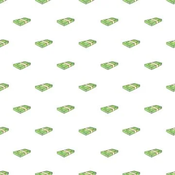 Bundle of money pattern, cartoon style Stock Illustration
