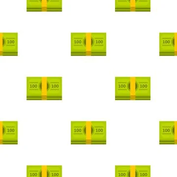 Bundle of money pattern flat Stock Illustration