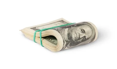 Bundle Of Money Rotated Stock Photos