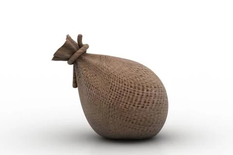 Bundle of money in a sack Stock Illustration