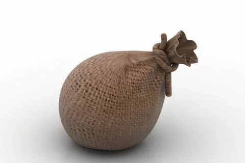 Bundle of money in a sack Stock Illustration