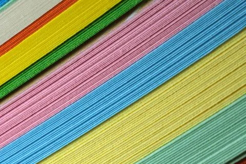 Bundle of multicolored stationery Stock Photos