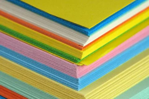 Bundle of multicolored stationery Stock Photos