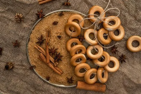 Bundle of mutton lies on cane sugar Stock Photos