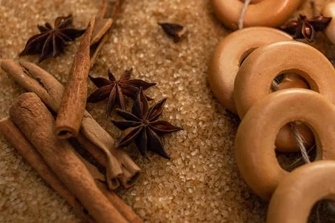 Bundle of mutton lies on cane sugar Stock Photos