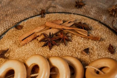 Bundle of mutton lies on cane sugar Stock Photos