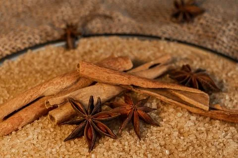 Bundle of mutton lies on cane sugar Stock Photos