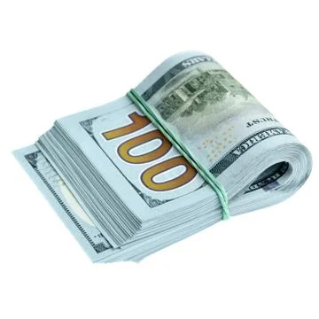 Bundle of new dollars Stock Photos