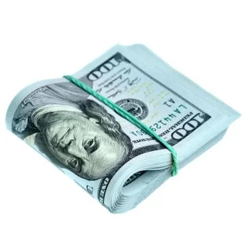 Bundle of new dollars Stock Photos
