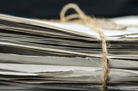 Bundle of newspapers Stock Photos