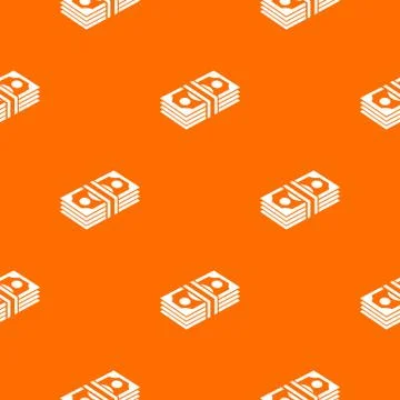 Bundle note pattern vector orange Stock Illustration