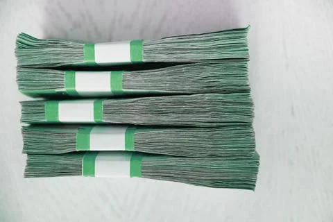 Bundle of notes . Cash pay, salary or shopping concept Foto stock