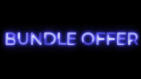 Bundle Offer Neon Text Animation 库存影片 318339274