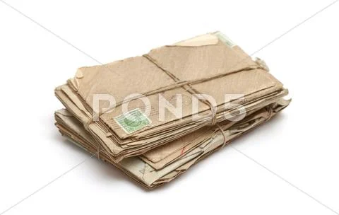 Bundle of old letters Stock Photos