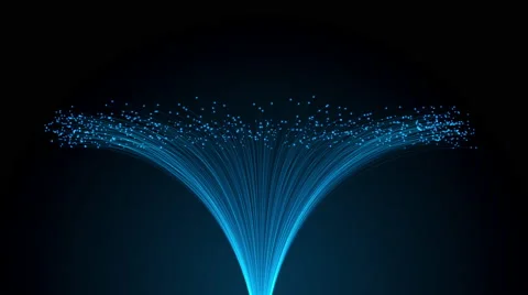 Bundle of optical fibres, animation of distribution of the light signal 4K 스톡 동영상 65306437