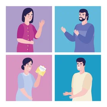 Bundle with people Stock Illustration