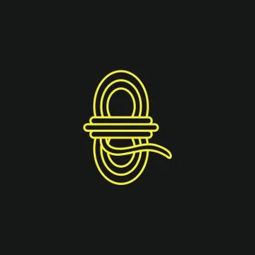 Bundle rope cable Stock Illustration