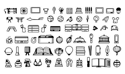 Bundle of school supplies icons vector illustration designicon set line style. Stock Illustration