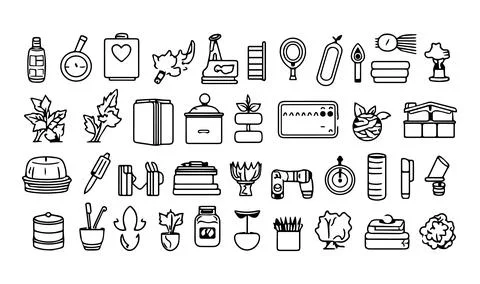 Bundle of school supplies icons vector illustration designicon set line style. Stock Illustration