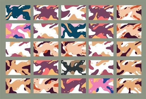 A bundle set of colorful abstract modern background designs perfect Stock Illustration