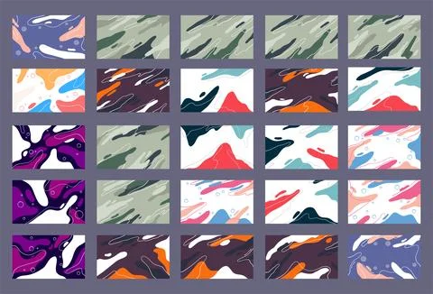 A bundle set of colorful abstract modern background designs perfect Stock-Illustration