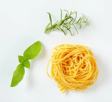 Bundle of spaghetti pasta Stock Photos