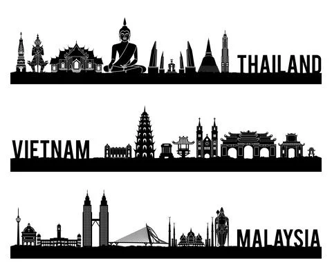 Bundle - Thai Viet Malay 001 Stock Illustration