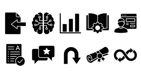 Bundle of vector graphics for digital workflows, AI, and professional achie.. Stock Illustration
