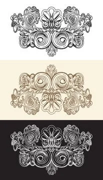 Bundle of vintage elements for design vector illustration Stockillustratie