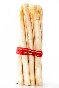 Bundle white asparagus Foto stock