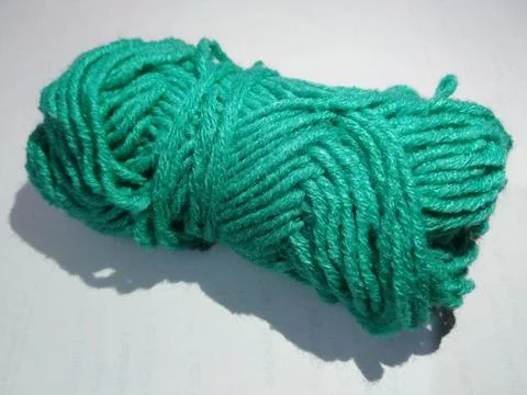 Bundle of wool yarn on white background Stock Photos