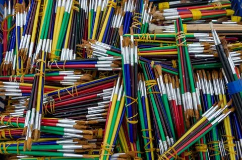 Bundles of brushes Stock Photos