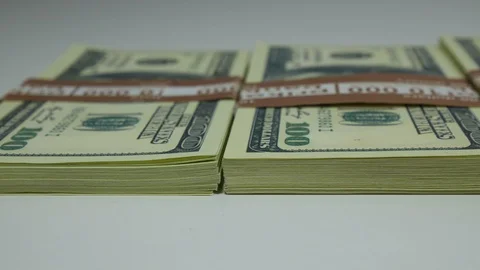 Bundles with dollars Stock Footage 87415207