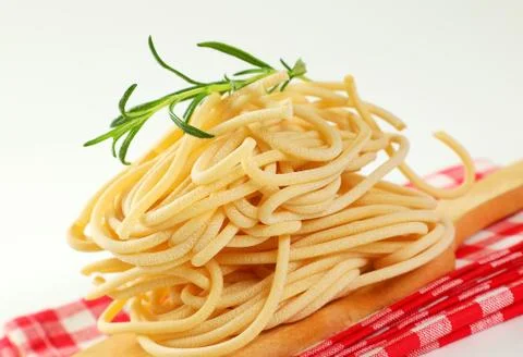 Bundles of spaghetti pasta Stock Photos