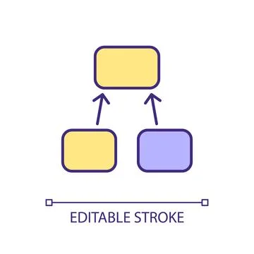 Bundling objects together RGB color icon イラスト素材
