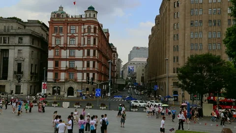 The Bund,Skyskraper,shanghai 库存影片 104685863