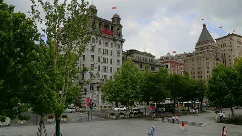 The Bund,Skyskraper,shanghai 库存影片 104685993