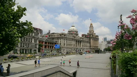 The Bund,Skyskraper,shanghai 库存影片 104686261