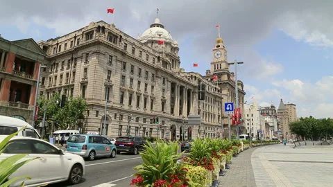 The Bund,Skyskraper,shanghai 库存影片 104686290
